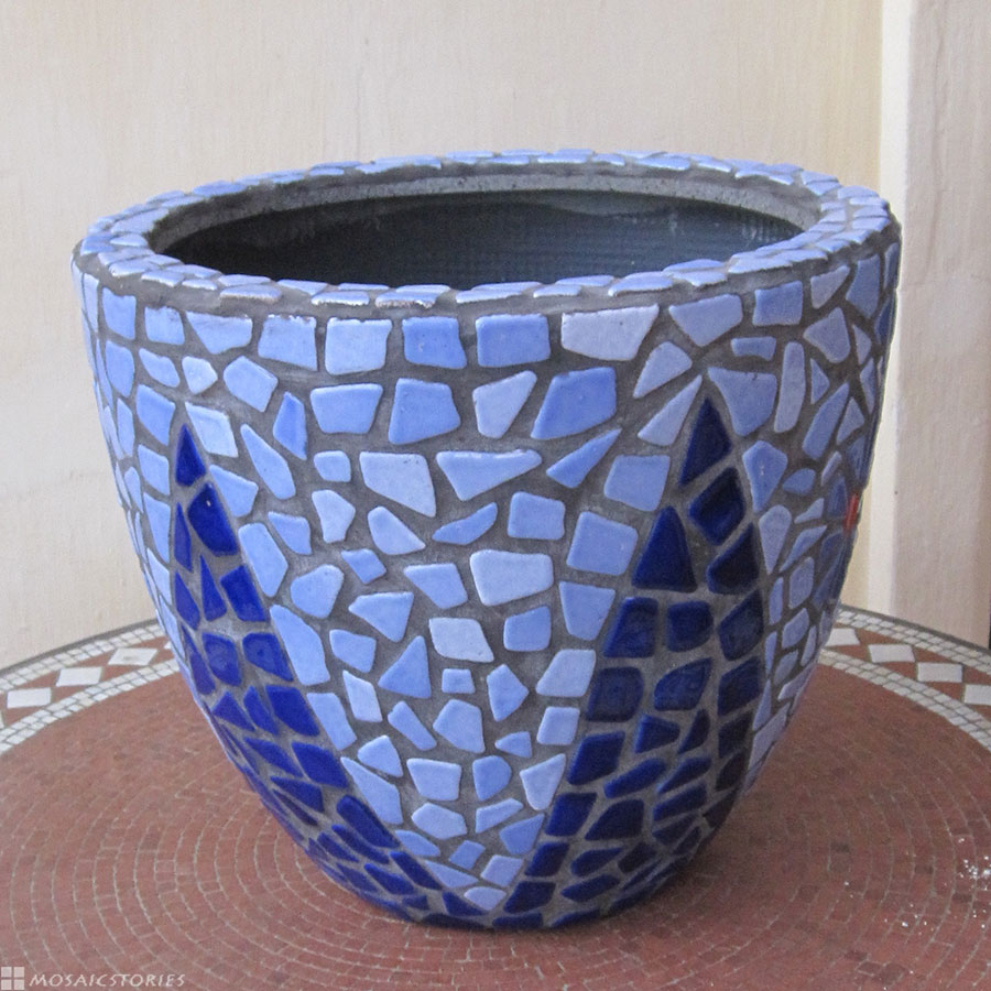 Plant Pot made from Broken Ceramic Tiles DIY Handmade Gift